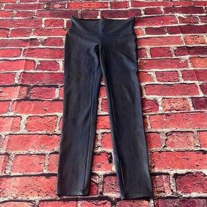 Spanx Faux Leather Leggings in Midnight blue